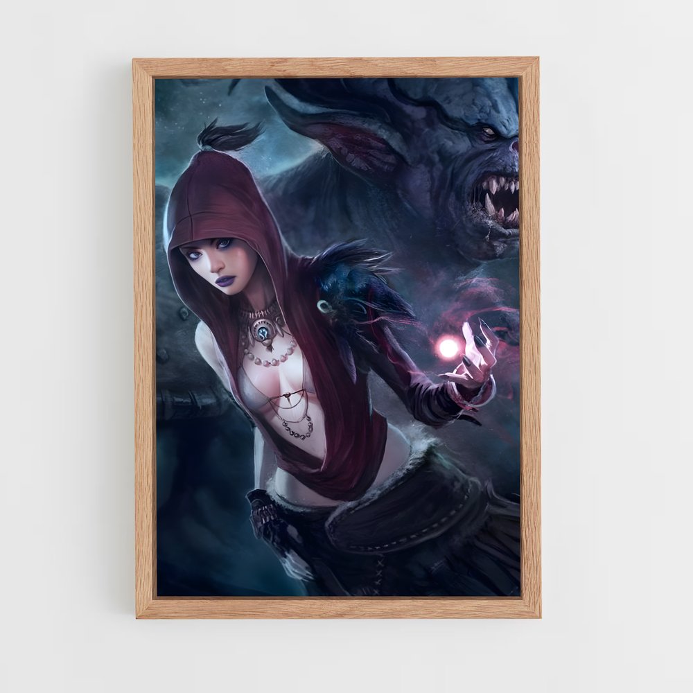 Poster Morrigan et le Dragon – affiche Dragon age (vue 4)